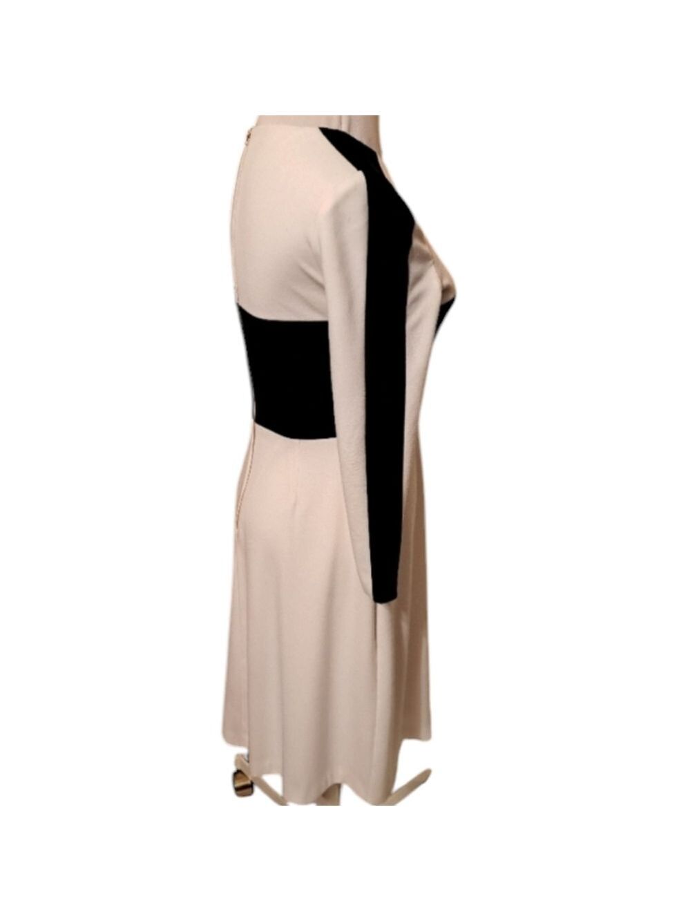 Eliza J Black and White Color Block Fitted Midi Dress. Size Small. - Picture 10 of 10